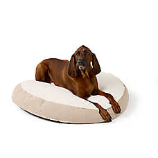 Top Paw? Orthopedic Round Pet Bed with Machine Washable Cover, Tan, Xlarge, 42 IN X 6 IN