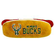 Pets First Milwaukee Bucks Plush Hot Dog Dog Toy