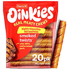 Hartz Oinkies Smoked Twists Rawhide-Free All Life Stages Dog Chews - Smoked Pork 20 ct 40 oz