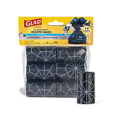Glad for Pets Heavy-Duty Scented Waste Bags Refill Rolls, 6 Rolls 90 Bags