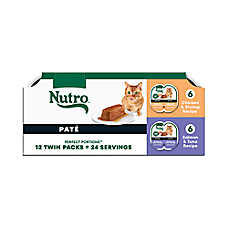 Nutro Perfect Portions Cuts in Gravy Adult Wet Cat Food - Non-GMO, Grain Free, Variety Pack, 12 Ct