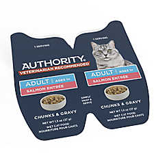 Authority Cat - Adult, Wet Food, Split Cup, Chunks, Gravy, Salmon, 2.65 OZ