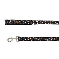 Top Paw? Celestial Dog Leash, Black Dog Leash, Walking Dog Leash, Stars, Moons, 4' Long