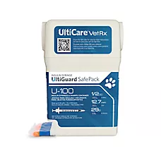 UltiCare VetRx UltiGuard SafePack Insulin Syringes U-100 (12.7mm x 29G) 0.3cc, 0.5cc - 100ct
