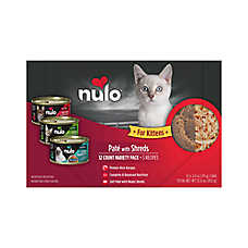 Nulo Pate with Shreds Kitten Wet Food - Variety Count, 12 Ct