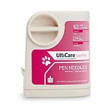 UltiCare VetRx Pen Needles 29G x 1/2" (12.7 mm) with Sharps Container - 100 Needles