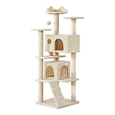 Yaheetech 70-in Multi-Level Cat Tree with 2 Condos, 3 Perches and Climbing Ramp
