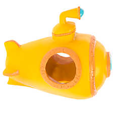 Top Fin? Yellow Submarine Aquarium Ornament - Fish Tank Decor - Small