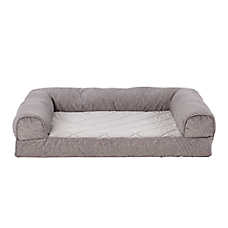 Top Paw? Orthopedic Couch Style Dog Bed, Large Dog Bed, Tan/Grey, 30Lx38W