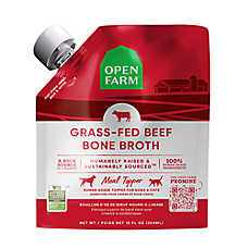Open Farm Grain Free Bone Broth Topper for Cats or Dogs - Human Grade, Beef
