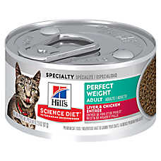 Hill's Science Diet Adult Perfect Weight Cat Food - Liver & Chicken Entree