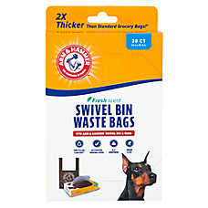 Arm & Hammer Heavy Duty Pet Waste Bags For Swivel Bin Pooper Scooper, Fresh Scent-20ct Refill
