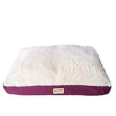 Amarkat Ivory & Burgandy Large Dog Pillow Dog Bed