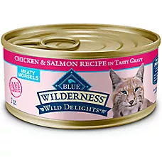Blue Buffalo Wilderness Adult Wet Cat Food - Grain Free, Meaty Morsels, 3 Oz.