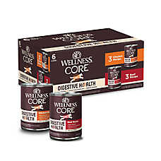 Wellness(r) CORE(r) Digestive Health All Life Stage Wet Dog Food - Grain Free, Variety Pack, 6 count