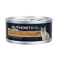 Authority Urinary Tract Health & Hairball Control Adult Cat Food - Pate, 5.5 OZ