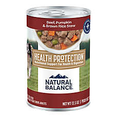 Natural Balance Health Protection Adult Wet Dog Food - Beef & Pumpkin Stew, 12.5 oz.