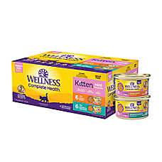 Wellness? Complete Health Kitten Wet Food - Pate Favorites, Variety Pack, 12 CT, 36 OZ