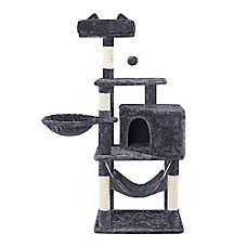 Yaheetech 55-in Multi-Level Cat Tree with Condo, Hammock and Basket