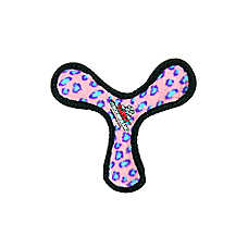 TUFFY? JR Boomerang Pink Leopard Dog Toy