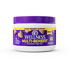 Wellness Dog Multi-Benefit Soft Chew Supplement - Peanut Butter & Apple, 45 ct