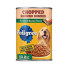 Pedigree? Chopped Ground Dinner Adult Soft Wet Dog Food - Turkey & Bacon Flavor, 13.2 oz. Can