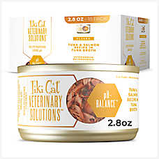 Tiki Cat Veterinary Solutions pH-Balance Wet Cat Food - Tuna & Salmon in Tuna Broth, Flaked