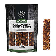 Dentley's Rawhide Alternative Collagen Braids 4 Count 8.88 OZ