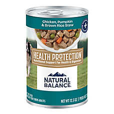 Natural Balance Health Protection Adult Wet Dog Food - Chicken & Pumpkin Stew, 12.5 oz