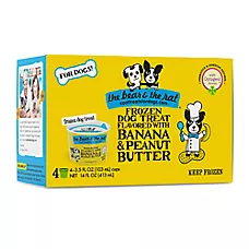 The Bear & The Rat Frozen Dog Treats - Banana & Peanut Butter, 4 ct