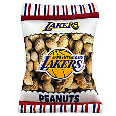 Pets First LA Lakers Plush Peanut Bag Dog Toy