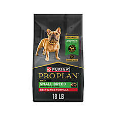 Purina Pro Plan Small Breed Dry Dog Food, Shredded Blend Beef and Rice Formula With Live Probiotics