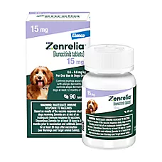 Zenrelia (Ilunocitinib Tablets) for Dogs, 4.8mg, 6.4mg, 8.5mg & 15mg, Available in 30 or 90 Count