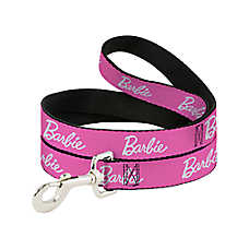 Buckle-Down Mattel Barbie Signature Script Logo Dog Leash - 4 ft