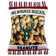 Pets First Milwaukee Bucks Plush Peanut Bag Dog Toy