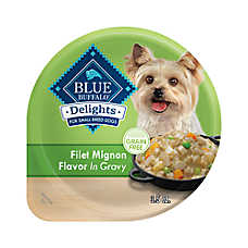 Blue Buffalo? Delights Small Breed Adult Wet Dog Food - Filet Mignon in Gravy, 3.5 oz
