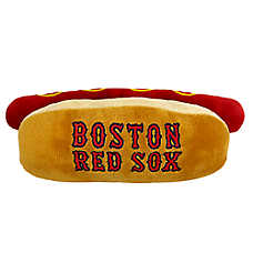 Pets First Boston Red Sox Plush Hot Dog Dog Toy