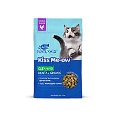 Ark Naturals Kiss Me-ow Cleaning Dental Chews Crunchy Cat Treats - Chicken