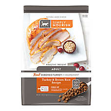 Simply Nourish? Original Weight Management Cat Dry Food - Turkey & Brown Rice, Natural, With-Grain
