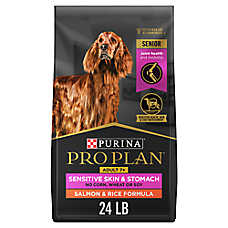 Purina Pro Plan Sensitive Skin and Stomach Dry Dog Food Senior Adult 7+ Salmon and Rice Formula