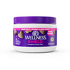 Wellness? Dog Shield Immune Health & Seasonal Allergy Support Soft Chews, Salmon Flavor, 45ct