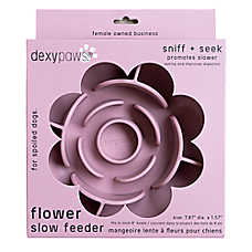 Dexypaws Sniff + Seek Flower Slow Feeder, Silicone Dog Slow Feeder