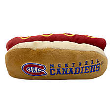 Pets First Montreal Canadiens Plush Hot Dog Dog Toy