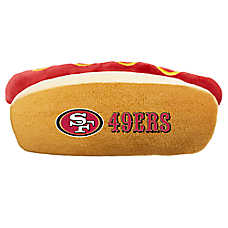 Pets First San Francisco 49ers Plush Hot Dog Dog Toy