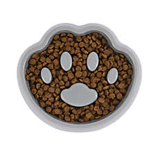 Top Paw? Paw Slow Feeder Dog Bowl, Grey, Holds 2 Cups