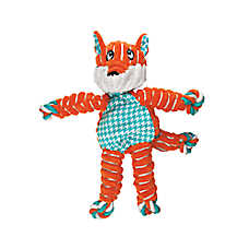 KONG? Floppy Knots Fox Rope Plush Squeaker Dog Toy