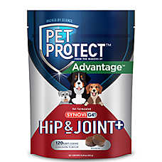 Pet Protect Dog Vet-Formulated Hip & Joint Supplement, Synovi G4, Chicken Flavor Soft Chews, 120 Ct