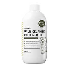 Chew + Heal Dog Skin & Coat Liquid Supplement, Wild-Caught Icelandic Cod Liver Oil, 8-fl oz bottle