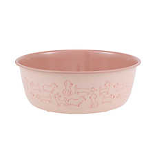 Top Paw? Novelty Pink Dogs Stainless Steel Dog Bowl, Holds 64 FL OZ, 8 IN X 8 IN X 3 IN