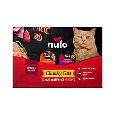 Nulo Chunky Cuts Cat & Kitten Wet Food - Grain Free, Variety Pack, 12 Ct